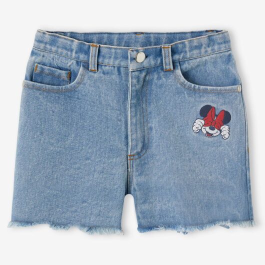 Minnie Mouse Shorts in Embroidered Denim for Girls, by Disney® brut denim