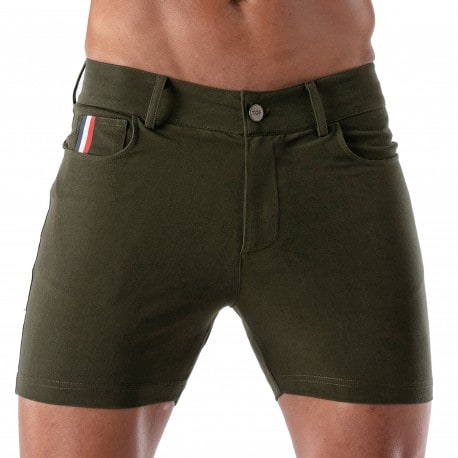 TOF Paris Patriot Chino Shorts - Khaki
