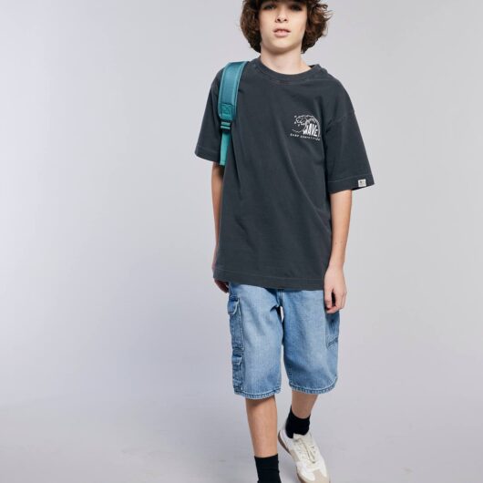 Skater Shorts, JONEN bleached denim