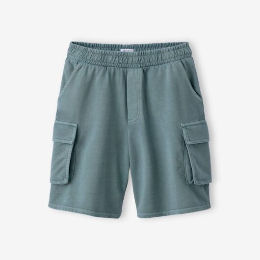 Fleece Battle Shorts for Boys, JONEN aqua green