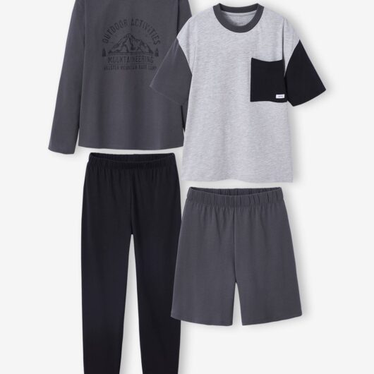 Pack of 2 Pyjamas for Boys, Jonen black