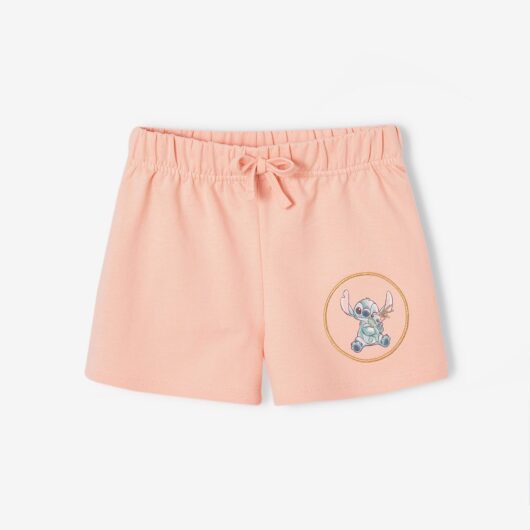 Stitch Shorts in Fleece by Disney® pale pink