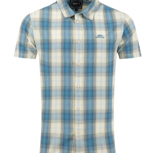 Weird Fish Judd Short Sleeve Check Shirt Bermuda Size L