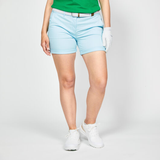 Women's Golf Cotton Chino Shorts - Mw500 Blue