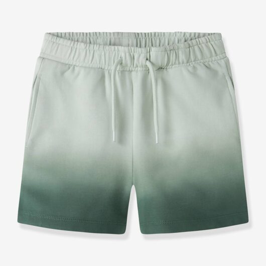 Fleece shorts with colour gradient and stretch waistband NAME IT for boy green