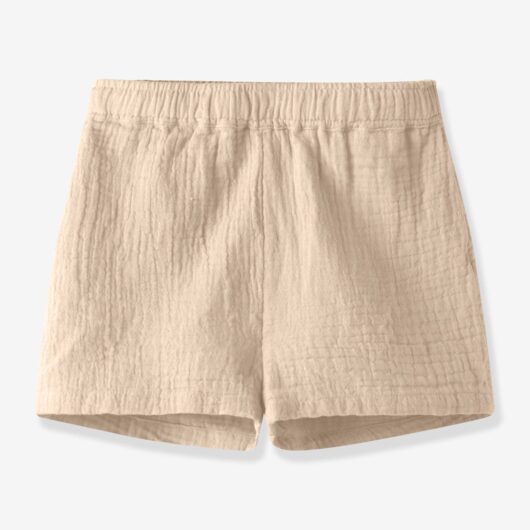 Muslin shorts with elasticated waist NAME IT for girl sandy beige